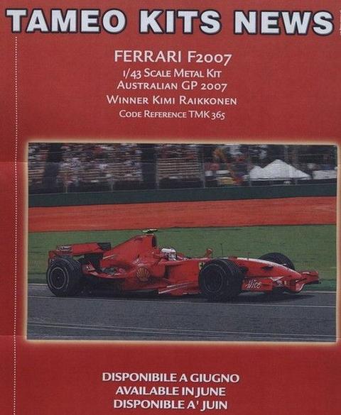 Ferrari F2007 Winner 1°cl. Australia GP Kimi 2007