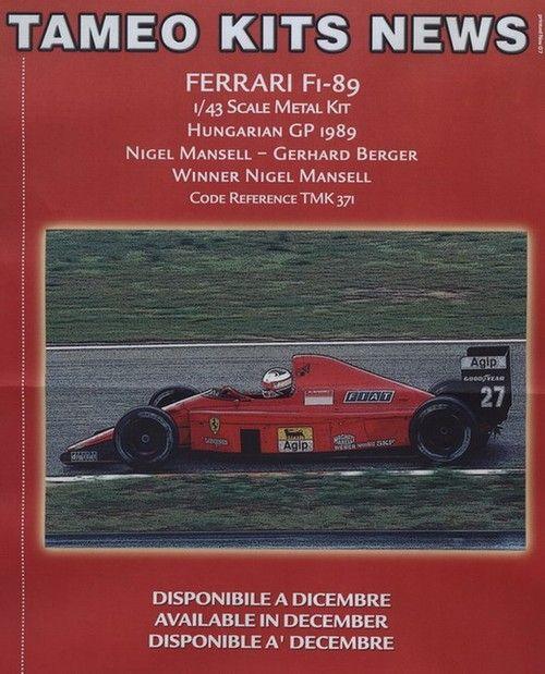 Ferrari F1 -89 Hungarian G.P. 1989 1° N. Mansell