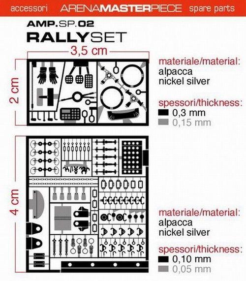 Rally set Ganci vari-pedane-cinture di sicurezza