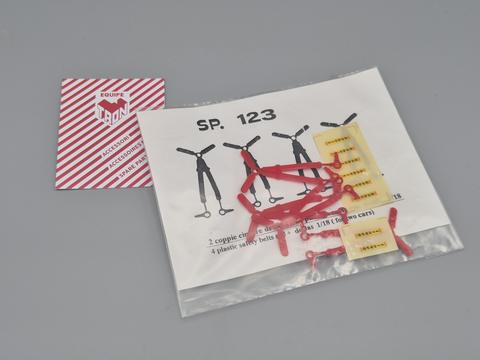 2 coppie di cinture di sicurezza rosse con decal