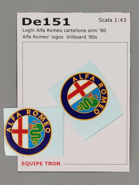 2 x Decal Alfa Romeo Truck / Camion diam. 2,9 cm