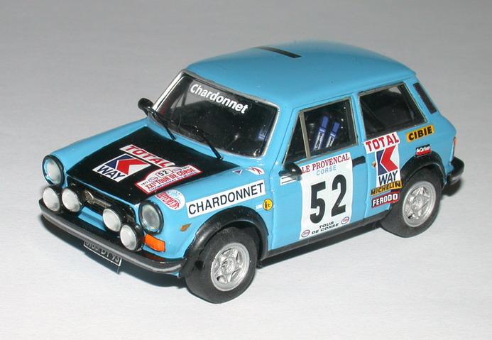 Autobianchi A112 gr.2 n°52 Chardonnet  15° class. Pagani - Carlotti Tour de Corse  1977
