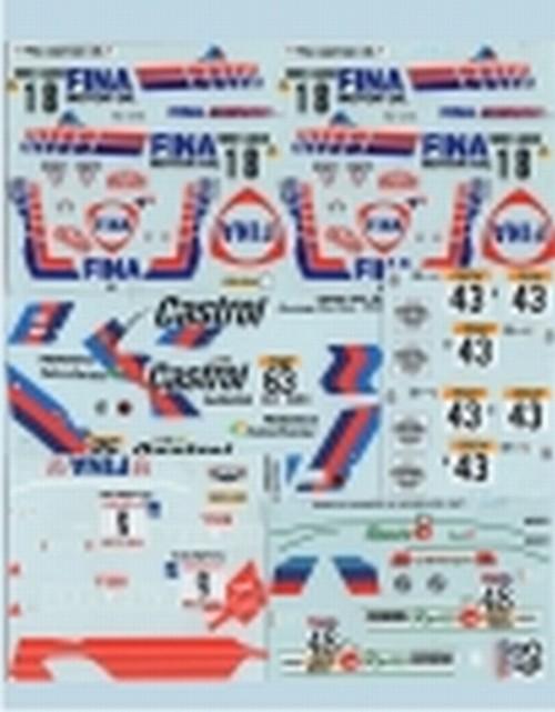 5 Decal BMW M3 - E30 GTR assortite 1967-1990