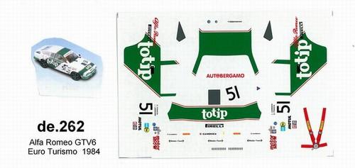 Decal Alfa Romeo GTV v6 Totip 1984