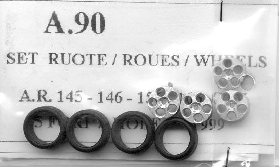 4  Ruote + cerchi A.R.  GTV .166 5 fori 1999