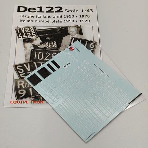 Decal targhe anni dal 1950/70