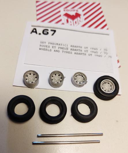 4  Gommine  + cerchi per Abarth 1000 OT - 1600 OT 1965
