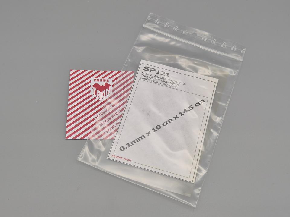 Foglio acetato trasparente 0,1mm x 10,5 cm x  14,5cm