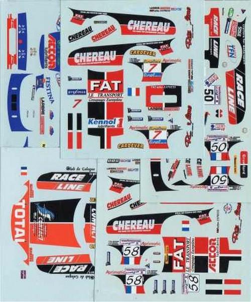 5 Decal Chrisler Viper GTS-R assor.2001 - 2003