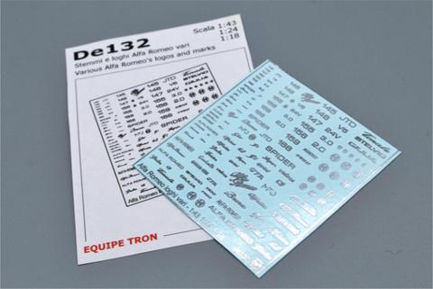 Decal cromate soggetti A.R.  varie scale