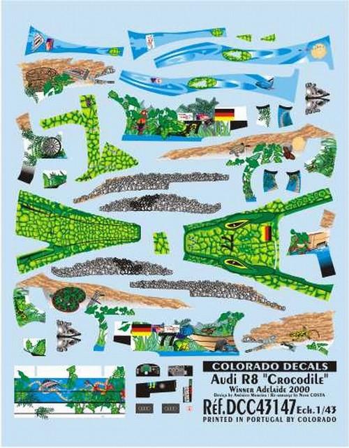 Decal Audi R8 Crocodile 2000