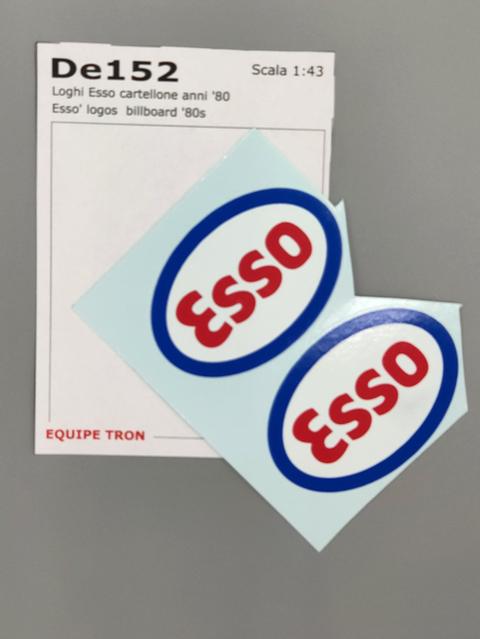 2 x Decal Esso x camion /Truck 5 cm