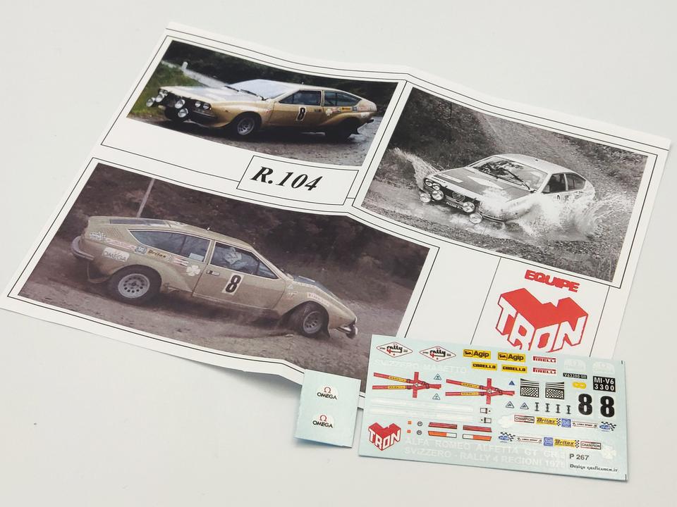 A. R. Alfetta GT 4°class. Rally 4 Regioni 1975