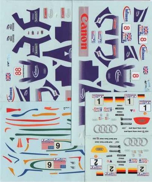 5 Decal AUDI R8 assortite 2001-2004