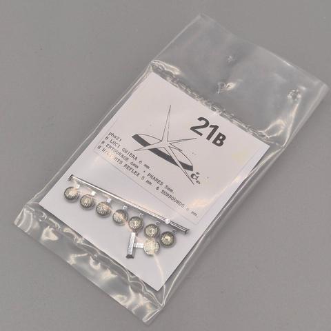 8 Faretti 5 mm con ghiera cromata 6 mm