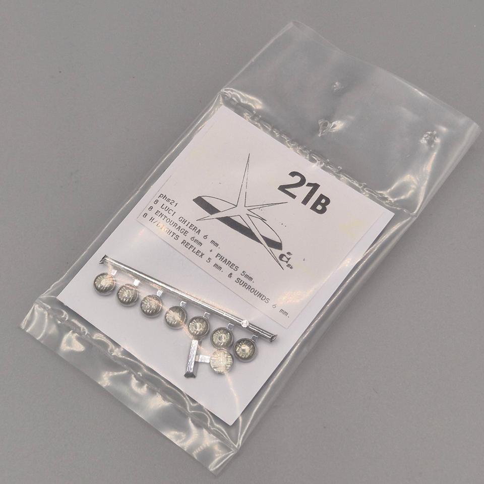 8 Faretti 5 mm con ghiera cromata 6 mm