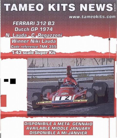 Ferrari 312 B3 Winner G.P. Olanda 1974