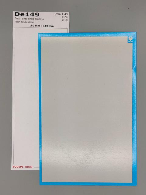 Decal argento 180 x 110 mm