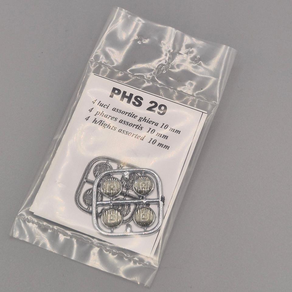 4  Fari con ghiera cromata 10 mm